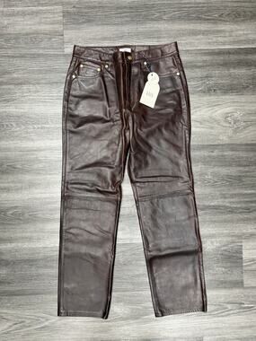 Cult Gaia x Gap Leather Pants Brown Women’s Size 8 New